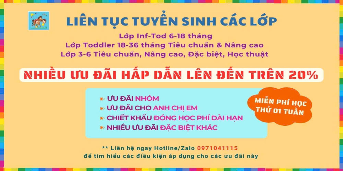 Trường mầm non chú ngựa Homie ưu đãi tuyển sinh